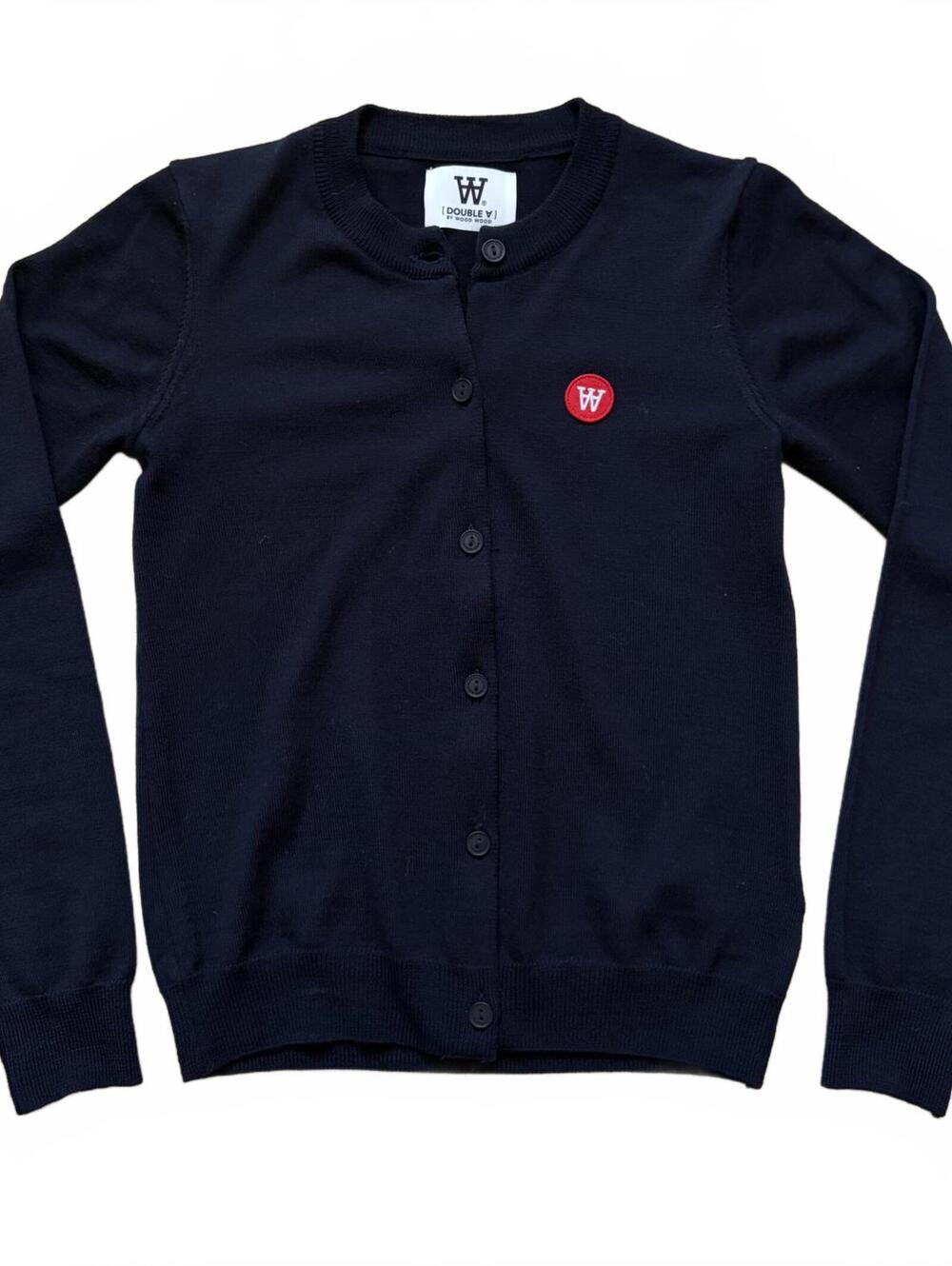 Double A By Wood Wood Flo Cardigan Merino Wool Navy Blue Women's Size XS